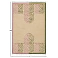 thumbnail image 3 of Casavani Handblock Printed Beige Cotton Dhurrie 9'x12' Area Rugs for Living Room & Dining Room, 3 of 7