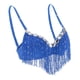 thumbnail image 3 of Traje de danza del vientre para mujer con flecos y lentejuelas, ideal para fiestas, festivales y clubes. Azul Roytal, 3 of 9