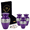 PURPLE, variant on Nova Niche Small Yellow Aluminium Cremation Urns for Human Ashes – Mini Memorial Keepsake Set of 4 with Velvet Case