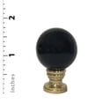 thumbnail image 3 of Royal Designs, Inc. Ceramic Sphere Lamp Finial for Lamp Shade, F-5055BLK-1, Black, Single, 3 of 5