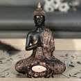 thumbnail image 3 of Estatua de Buda, soporte de luz de té de loto, estatuilla de Buda, escultura Bronce Sunnimix Titular de la vela de la estatua, 3 of 7