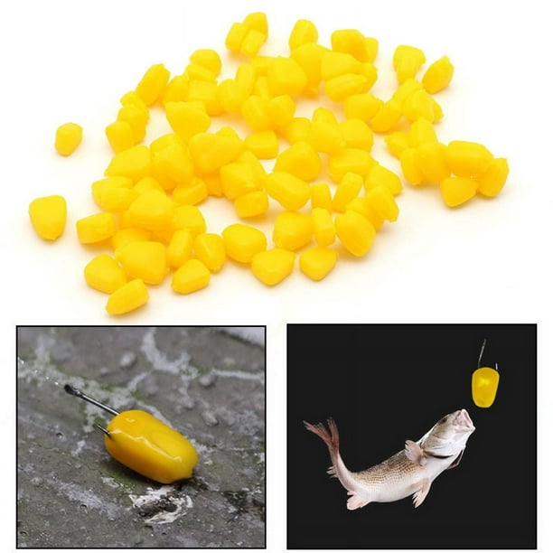Cergrey 50Pcs/Bag Useful Outdoor Freshwater Soft Artificial Flavor Carp  Baits Corn Fishing Lures, Carp Baits Corn, Artificial Baits Corn 