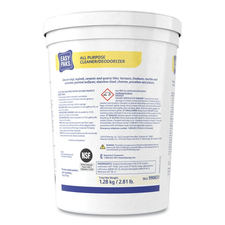All-Purpose Cleaner/Deodorizer, 90 .5 oz Packets/Tub, 2 Tubs/Carton All-Purpose Cleaner/Deodorizer, 90 .5 oz Packets/Tub, 2 Tubs/Carton