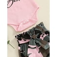 thumbnail image 6 of Suealasg Baby Girl Clothes 3 6 9 12 18 Months Infant Flying Sleeve Romper Camouflage Shorts Headband Sets Newborn Girl Summer Casual 3Pcs Outfits, 6 of 7