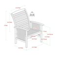thumbnail image 2 of Modern Chevron Terrace Chair, 2-piece set - white washed, suitable for outdoor use, 2 of 5