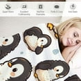 thumbnail image 3 of QZHH Penguin Throw Blanket, Antarctic Animal Blanket Cartoon Penguin Illustration Sherpa Blanket For Children Teens Adult Grey White And Black Plush Bed Blanket, 3 of 6