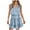 Blue, variant on JGGSPWM Women's Sleeveless Drawstring V Neck Tiered Mini Dress Dresses Black 2XL