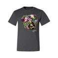 thumbnail image 2 of Wild Bobby, Colorful Rainbow Cute Pug Animal Lover Men's Graphic T-Shirt, Heather Black, 2XL, 2 of 3