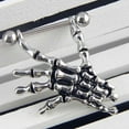 thumbnail image 1 of Ayyufe 14G Skeleton Skull Hand Bar Barbell Nipple Shield Ring Punk Body Piercing, 1 of 7
