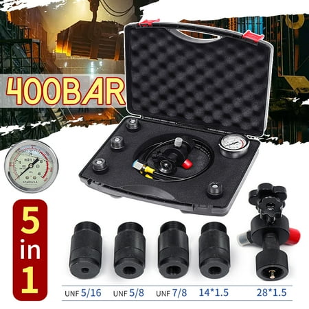 Accumulator Valve - 400Bar Hydraulic Accumulator Nitrogen Charging Fill Gas Valve Pressure Test Kit