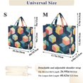 thumbnail image 2 of FORMRS Womens Corduroy Tote Bag Crossbody Shoulder Handbag with Pocket, Blue Cubes, 2 of 7