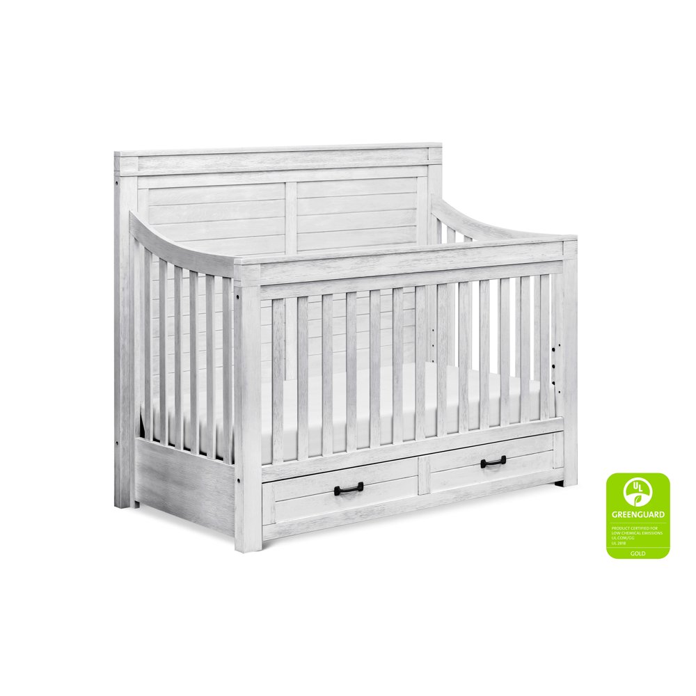 Million Dollar Baby Classic Hollis 4in1 Convertible Storage Crib with Toddler Bed Conversion