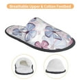thumbnail image 3 of KLL Butterflies in Pastel Slippers for Women Men House Slip on Indoor Outdoor Bedroom Furry Fleece Lined Ladies Comfy Anti-Skid Rubber Hard Sole-Large, 3 of 8