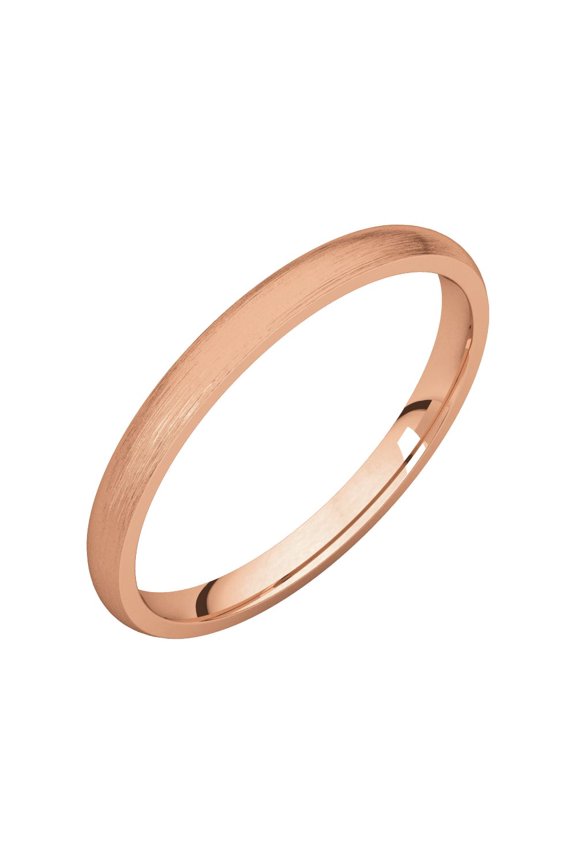 14K Rose Gold 1.5mm Light Comfort Fit Bridal Wedding Ring Band Size 5