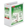 Cardinal XtraLife ClearVue Non-Stick Locking Slant-D Binder, 4" Cap, 11 x 8 1/2, White