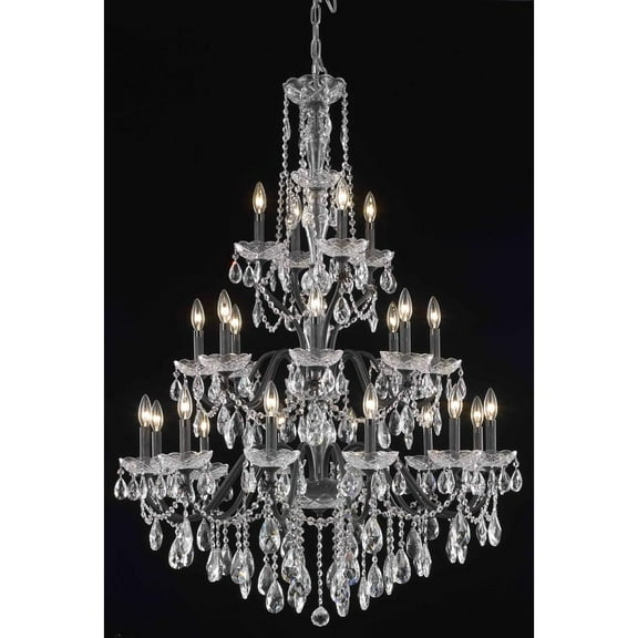 2016 St. Francis Collection Chandelier D:36in H:49in Lt:24 Dark Bronze Finish (Royal Cut Crystals)