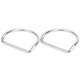 thumbnail image 2 of Anillos en D de buceo doblados para correas de 5,08 cm/2,0 pulgadas, cinturón de peso, accesorio de acero inoxidable para actividades al aire libre, 2 uds., 2 of 10