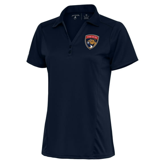 Women's Antigua Navy Florida Panthers Team Logo Tribute Polo