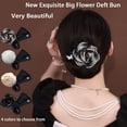 thumbnail image 5 of Hair Accessories Elegant Flexible Non-slip Cloth Flower Hair Clip Twist Hairstyle Bun Lazy Hair Curler Hair Bun Maker BLACK, 5 of 8