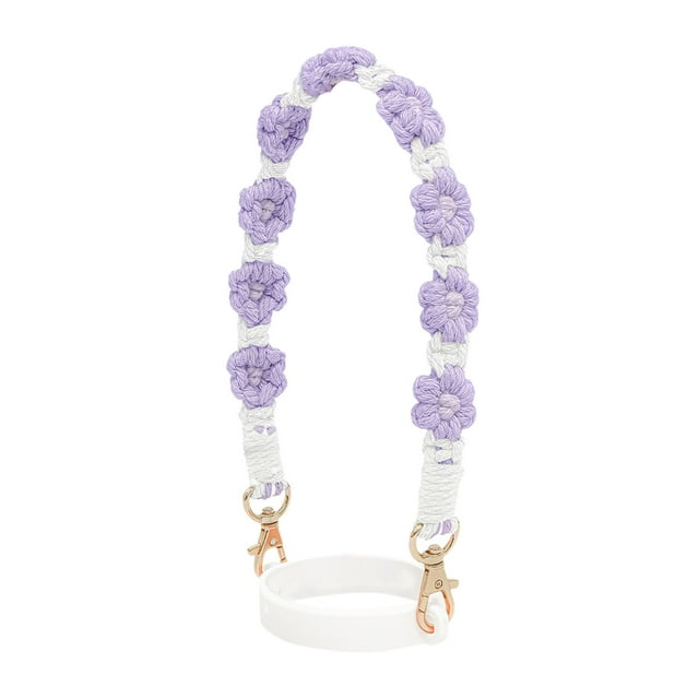 Water Bottle Handle Strap Handmade Flower Sling Holder Lanyard Cup Accessories Compatible with 16 40oz Bottle