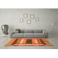 thumbnail image 3 of Ahgly Company Indoor Rectangle Abstract Orange Modern Area Rugs, 4' x 6', 3 of 4