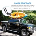 thumbnail image 2 of OUNONA 2Pcs Roof Rack Kayak Carrier Racks Black Aluminium Fuel Efficiency Improvement Outdoor Adventure, 2 of 7