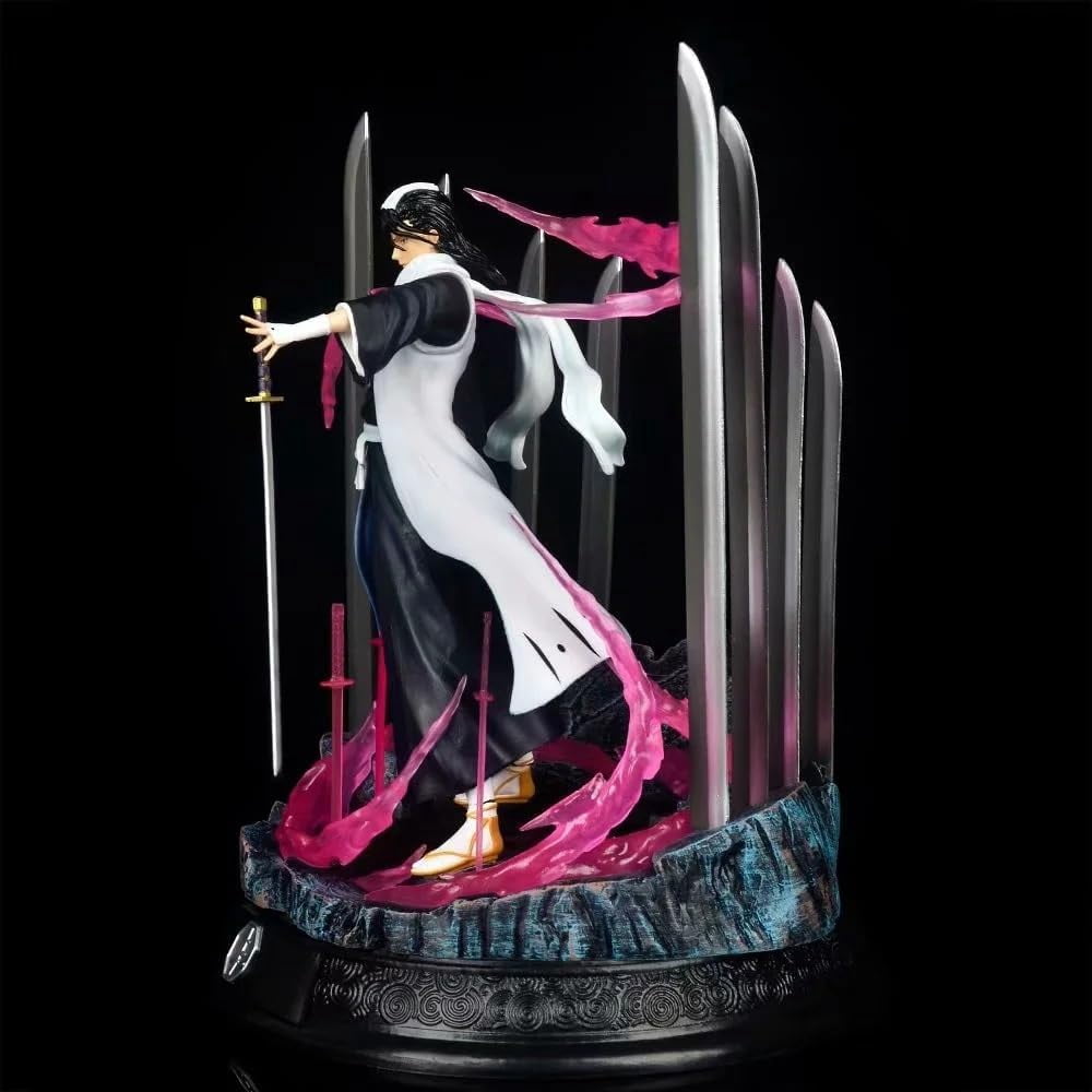 Kuchiki Byakuya Figure Sword Formation Kuchiki Byakuya Anime Figures 33cm/12.9inch PVC Decorations Collectible Handicrafts for Anime Fans Gifts