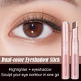 thumbnail image 2 of Shimmering Two-Tone Cream Eyeshadow Stick, Highly Pigmented & Blendable Makeup Pen for Quick Eye Brightening & Contouring, Long-Lasting, Rose Gold, 2 of 8