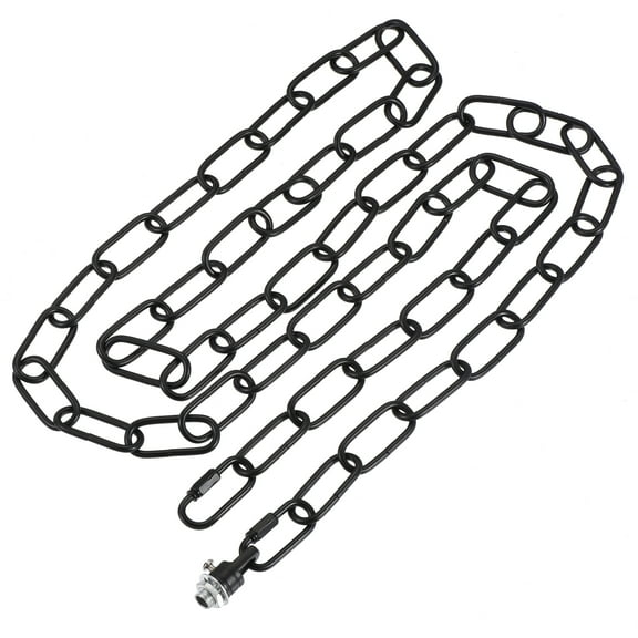 Uxcell 80" Long Hook Rings Connectors Pendant Light Fixture Chain Black 1 Set