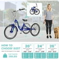 thumbnail image 3 of MOONCOOL Adult Folding Tricycle 7-Speed, Adult Trikes 26 inch Wheel Cruiser Bike with Cargo Basket, Foldable Tricycle for Adults, Women, Men, Seniors Exercise Shopping, 3 of 9