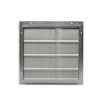 16 in Backdraft Damper / Wall Shutter, 16-1/2 in x 16-1/2 in