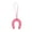 Pink, variant on HengDidi Horseshoe Shaped Keychain Pendant for Car Keys and Bag Decor Decor PU Material Accessory Vibrant Colors Durable Hook Portable Personalized Style Enhancer for Everyday Use