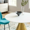 thumbnail image 6 of Modway Tupelo 47" Dining Table in Gold White, 6 of 6