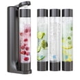 thumbnail image 1 of Fizzpod Máquina para hacer agua con gas, máquina para hacer refrescos con frutas infundidas, para carbonatar con botella de carbonatación de 1 litro, máquina para hacer agua con gas Seltzer, incluye 3, 1 of 5