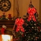 thumbnail image 1 of 2 Lazos Grandes Rojos para La Punta Del Árbol de Navidad | Lazo Iluminado para Corona | Decoraciones de Otoño, Halloween y Acción de Gracias | 50X20Cm | Pvc Multicolor | Juego de 2, 1 of 6