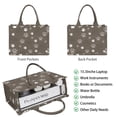 thumbnail image 2 of Large Capacity Tote Bag,Brown Dog Paw Footprint Handbag Fashion Luxury Tote Bag,15.7"x13"x 5.1" Inches,Laptop Compatible, 2 of 6