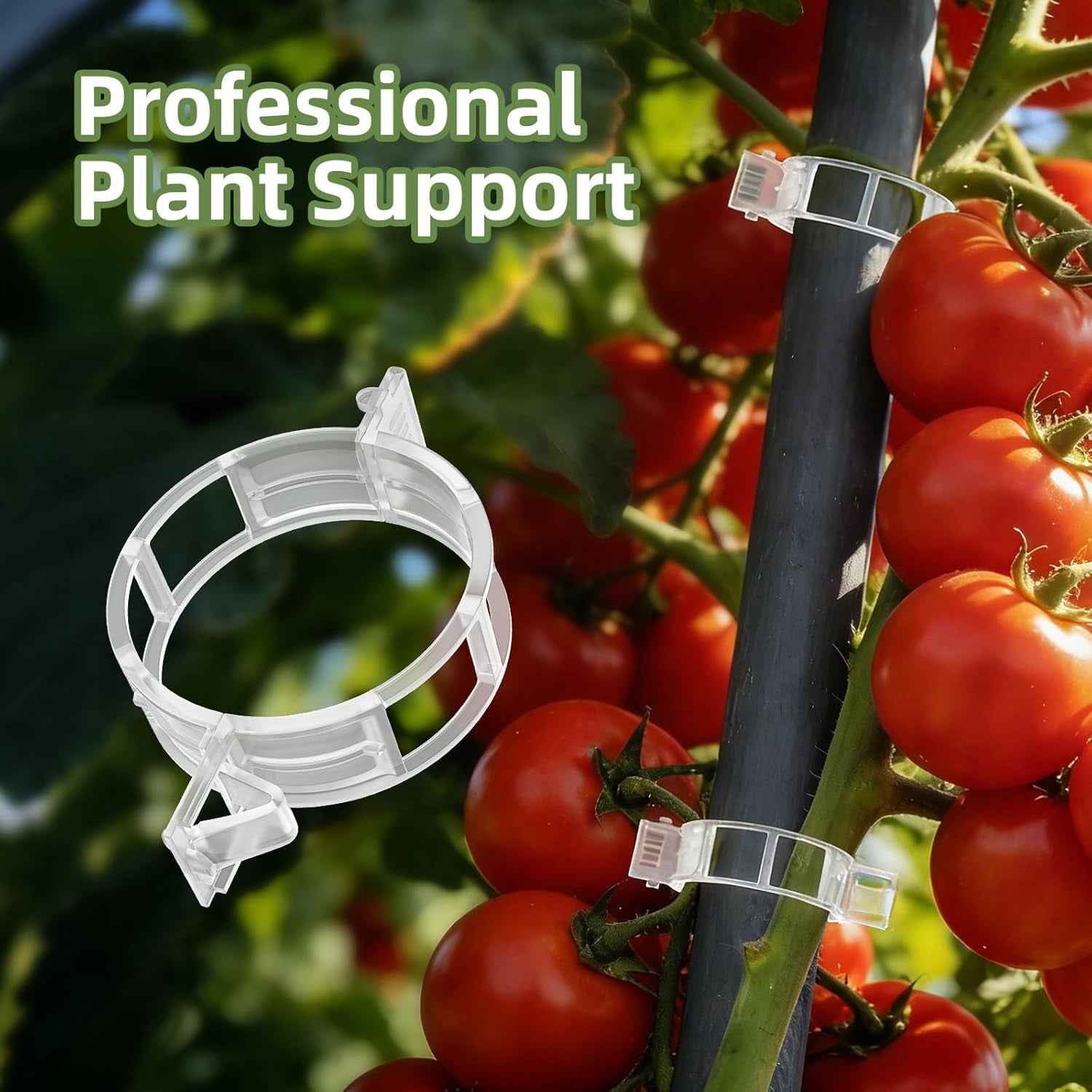1000Pcs Tomato Clips, Plant Clips Plastic Trellis Clips Garden Plant Clips for Tomatoes, Cucumbers, Vines, Reusable Garden Clips to Make Plants Grow Upright, Indoor Outdoor Gardening Supplies