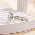 thumbnail image 2 of Dash Jewelry 14K White Gold Plated 2 Ct Moissanite Engagement Ring - Oval Cut Simple Solitaire with Accents Ring - Stunning Choice for Your Special Day Ring - Make Every Moment Sparkle with Elegance, 2 of 3