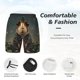thumbnail image 3 of Balery Lotus Leaf Starry Sky Guinea Pig Bañador para hombre, shorts de playa de secado rápido con entrepierna y forro de compresión-Large, 3 of 6