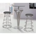 thumbnail image 2 of Armen Living Ringo Faux Leather Stainless Steel Bar Stool in Gray, 2 of 3