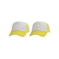 thumbnail image 1 of Top Headwear Men's Blank Rope Trucker Foam Mesh Plain White/Yellow, 1 of 2