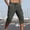 Green, variant on WIZUTIZ Men's Capris Hiking Cargo Pants Elastic Waist Loose Summer Lightweight Travel Beach Trousers with Pockets