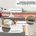 thumbnail image 5 of Bellemave Upholstered Daybed with Hydraulic Storage System Plywood, Medium Density Fiberboard, Gray, 5 of 10