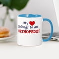 thumbnail image 3 of CafePress - My Heart Belongs To An Orthopedist Mugs - 11 oz Ceramic Mug - Novelty Coffee Tea Cup, 3 of 4