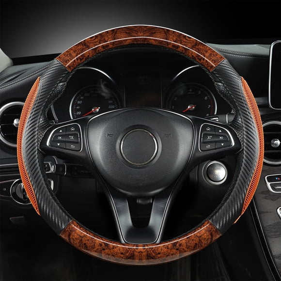 IFNWSV Car Steering Wheel Cover, Universal 15 inch, Anti-Slip, Odorless, Anti-Slip Auto Steering Wheel Wrap Protector, Elastic Steering Wheel Wrap