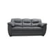 thumbnail image 2 of Sala de Piel Genuina, Sofa, Love y Sillón, 3 Piezas, Mod. Toscana, Gris Oxford, 2 of 6