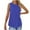 Blue, variant on CFLVAEK Cotton Gauze Tank Tops for Women Casual Waffle Sleeveless Exercise Shirt Loose Fitting Solid Crewneck Blouses 2025 Summer Going Out Tops