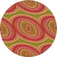 thumbnail image 1 of Ahgly Company Indoor Round Patterned Carrot Orange Area Rugs, 8' Round, 1 of 6