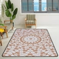 thumbnail image 3 of Coolnut Area Rug Brown Kaleidoscopic Effect Design Nursery Rug Floor Mat Kids Playing Mat 7' x 5' (80 x 58 in) for Living Room Bedroom, 3 of 6