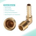 thumbnail image 5 of Uxcell 1/4" x 1/4NPT Male Thread Brass Elbow Hose Barb Fitting + Hose Clamp 1 Set, 5 of 5